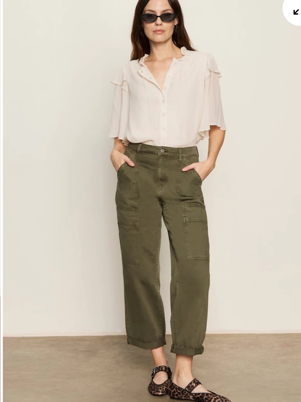 SANCTUARY BOYFRIEND UTILITY PANT KALAMATA NWT - Picture 7 of 17